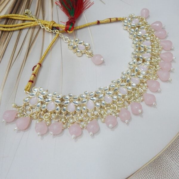 Navratri Purple Jewellery - Royal Reflection DS Divya Set pink zoom - Royal Reflection DS