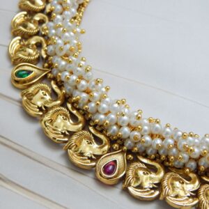 Elephant Pendant with Beaded Pearl Accents – Royal Reflection DS