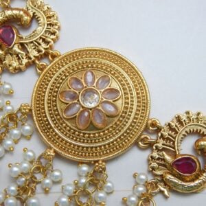 Floral Dream Necklace Set with Pink Beads and Pearl Tassels – Royal Reflection DS