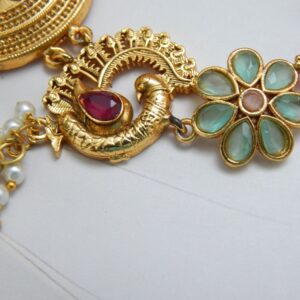 Floral Dream Necklace Set with Pink Beads and Pearl Tassels – Royal Reflection DS