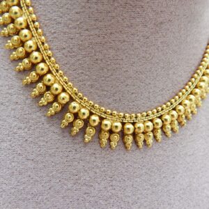 Zoomed View of Beaded Necklace Detailing – Royal Reflection DS