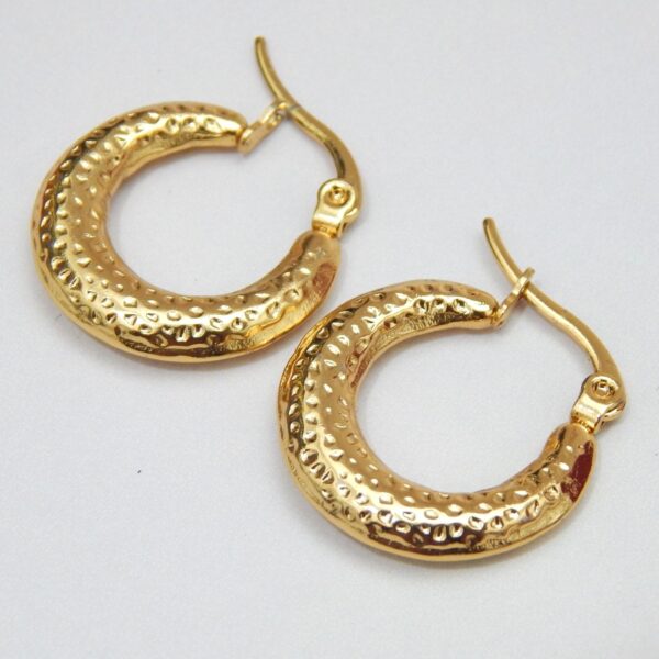 Dimpled – Dimpled Classic Curve Hoop Earrings – Royal Reflection DS