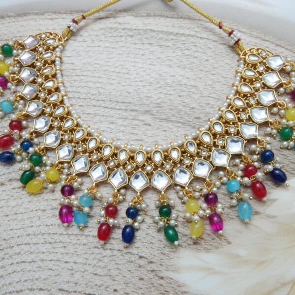 Kundan Royal Set-multi neck only