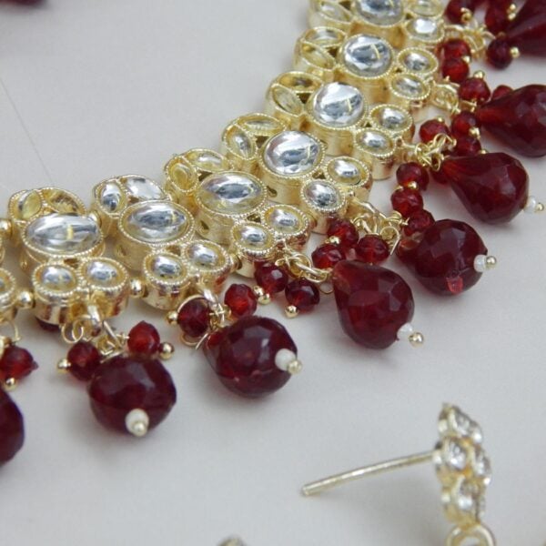 Navratri Red Jewellery - Royal Reflection DS Navrang Set - maroon