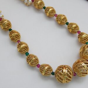 Pearl Strand Gold Green Necklace only