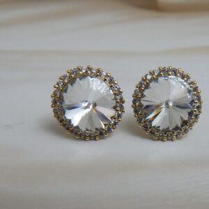 Radiant Halo Crystal Tops with Gold-Tone Rim and Sparkling Accents – Royal Reflection DS