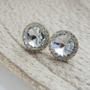 Radiant Halo Crystal Tops with Gold-Tone Rim and Sparkling Accents – Royal Reflection DS