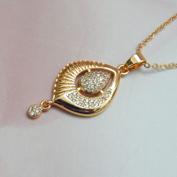 Radiant Leaf Gold-Plated Pendant with Matching Earrings – Royal Reflection DS