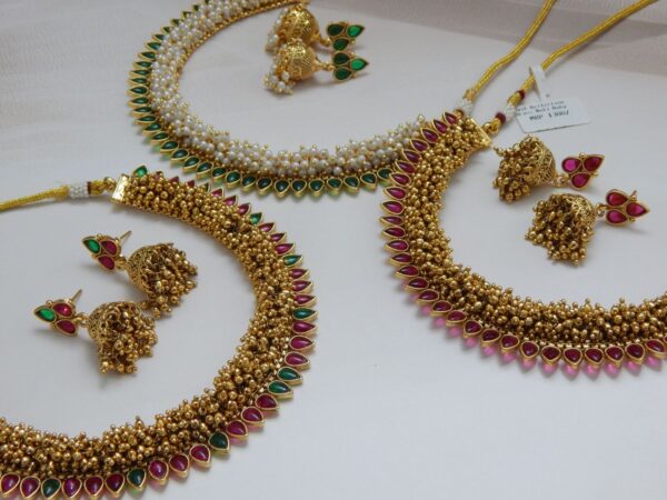 Royal Lotus Pearl Necklace Set