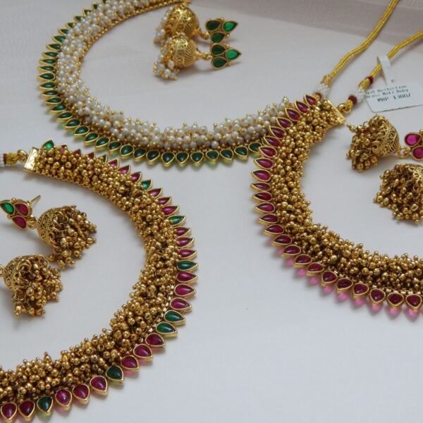 Royal Lotus Pearl Necklace Set