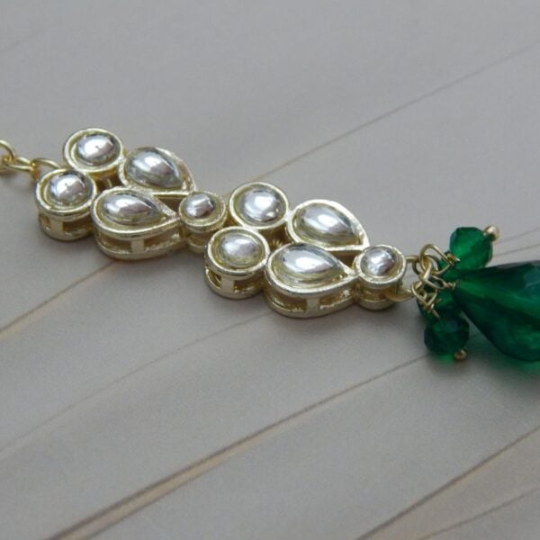 Navratri Green Jewellery - Royal Reflection DS Tejaswini Set - green maang