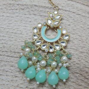 Anarkali Kundan Set-mint maang