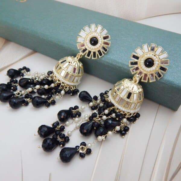 Darpan Jhumka Set jet black