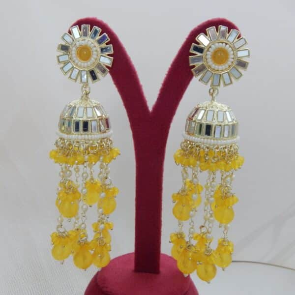 Darpan Jhumka Set yellow