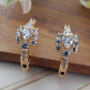 Heart Bloom Huggie Hoops