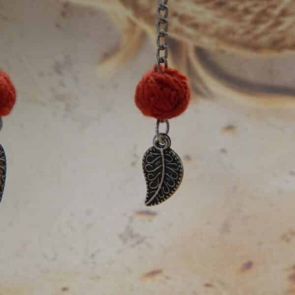 Navratri Red Jewellery - Royal Reflection DS Lotus Blossom Dangler Earrings zoom bottom - Royal Reflection DS