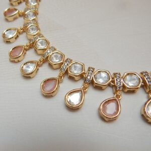Tarana Kundan Set -pink zoom