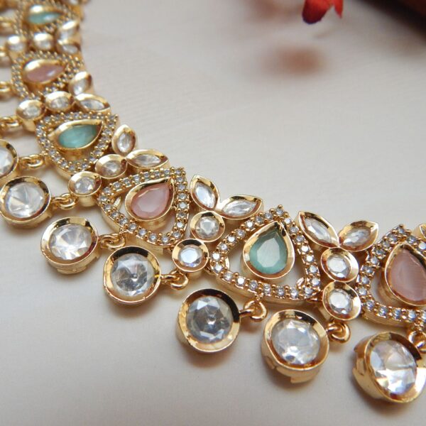 Tarang Kundan Set - pink zoom