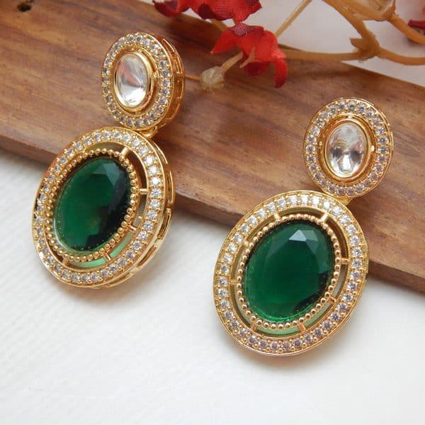 Home - Royal Reflection DS Shamali Kundan Set earrings - Royal Reflection DS